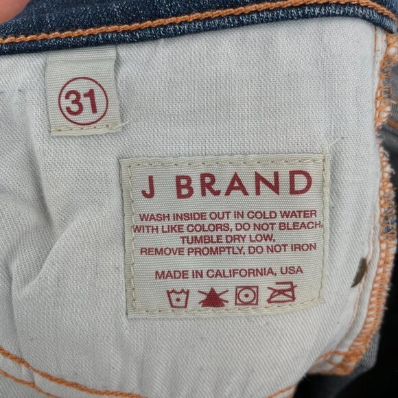 J BRAND Scarlett Pencil Leg Dark Wash Stretch Jeans Size 31 - Picture 10 of 10